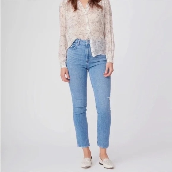PAIGE Denim - PAIGE 25x28 Sarah Slim high rise straight distructed capulet 0644